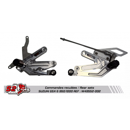 Commandes Reculées AVDB Bleu – Compatible Suzuki GSX-R 600 / 750 (2006-2010) – Platines Racing Multi-Positions